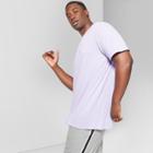 Men's Big & Tall Short Sleeve Boxy T-shirt - Original Use Violet Tulip