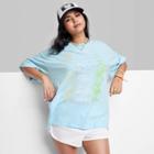 Women's Short Sleeve Oversized Graphic T-shirt - Wild Fable