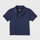 Petitetoddler Boys' Short Sleeve Interlock Uniform Polo Shirt - Cat & Jack Navy