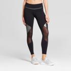 Women's Premium 7/8 Shine And Mesh Pieced High-waisted Leggings - Joylab Black