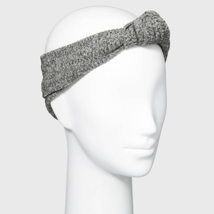 Heathered Knit Tubular Knot Front Headband - Universal Thread Green