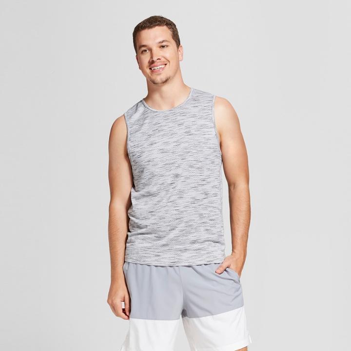 Men's Jacquard Texture Running Tank - C9 Champion True White Heather