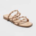 Women's Hollis Embellished Slide Sandals - A New Day Brown