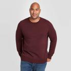 Men's Tall Regular Fit Crew Neck Sweater - Goodfellow & Co Burgundy