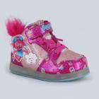 Toddler Girls' Trolls Poppy Light-up High Top Sneakers - Fuchsia