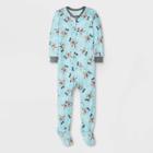Baby Boys' Mickey Mouse Hacci Snug Fit Footed Pajama - Blue