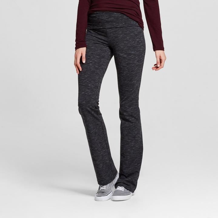 Mossimo Supply Co. Women's Bootcut Pants With Foldover Waistband Charcoal (grey) M - Mossimo