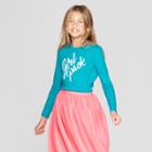 Girls' Long Sleeve Girl Pack Graphic T-shirt - Cat & Jack Turquoise