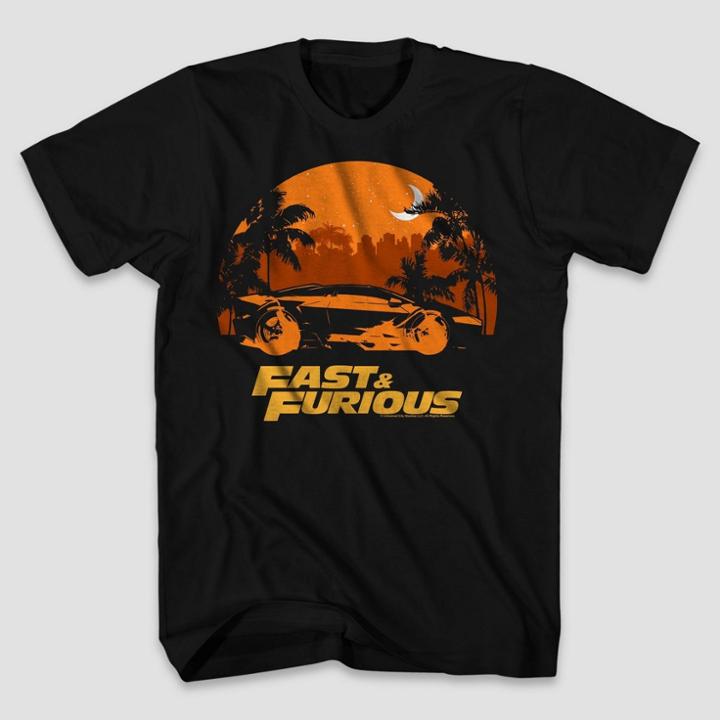 Universal Boys' Fast & Furious Short Sleeve Graphic T-shirt - Black