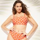 Women's Bralette Bikini Top - Sunn Lab Swim Caramel Dot D/dd Cup, Brown