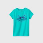Girls' Short Sleeve Panda Planet Graphic T-shirt - Cat & Jack Green