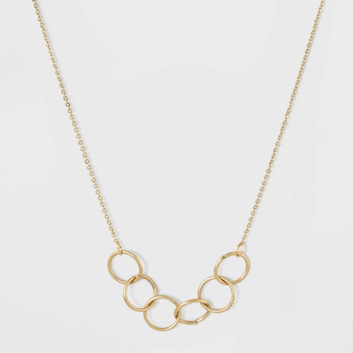 Target Steel Brass Charm Necklace - Universal Thread