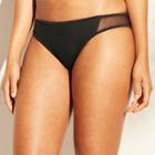 Shade & Shore Women's Sun Coast Cheeky Ribbed Mesh Inset Bikini Top - Shade &