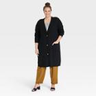 Women's Plus Size Button-down Cardigan - Ava & Viv Black X