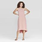 Women's Relaxed Fit Sleeveless Crewneck Maxi Dress - A New Day Snowbloom Rose