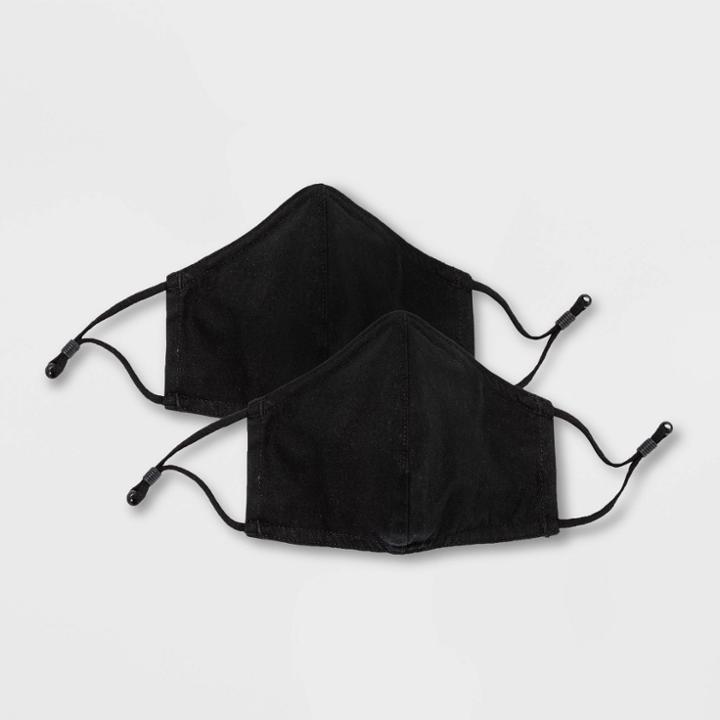 Boys' 2pk Face Mask - Cat & Jack Black