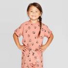 Petitetoddler Girls' Short Sleeve 'numbers' Sweatshirt - Art Class Pink