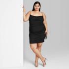 Women's Plus Size Sleeveless Mesh Bodycon Dress - Wild Fable Black