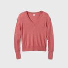 Women's V-neck Pullover Sweater - A New Day Pink