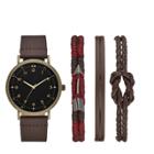 Men's Easy Read Strap Watch Set - Goodfellow & Co Brown