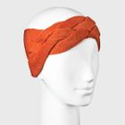 Women's Knit Braided Headband - A New Day Rust (red)
