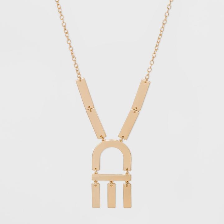 Sugarfix By Baublebar Geometric Pendant Necklace - Gold, Girl's