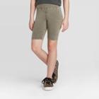 Girls' High Waist Bike Shorts - Art Class Olive S, Girl's, Size: