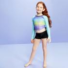 Girls' Solid Boyshorts Swim Shorts - More Than Magic Black