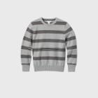 Boys' Holiday Striped Crew Neck Sweater - Cat & Jack Gray/gray