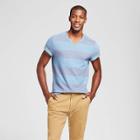 Men's Standard Fit Striped Short Sleeve V-neck T-shirt - Goodfellow & Co