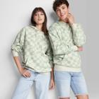 Oversized Hooded Sweatshirt - Wild Fable Jade Check Xs, Green Check