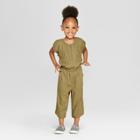 Toddler Girls' Bodysuit - Cat & Jack Olive 12m, Girl's, Green