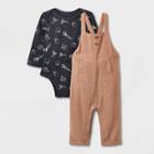 Grayson Collective Baby Gauze Long Sleeve Jumpsuit Set - Light Brown Newborn
