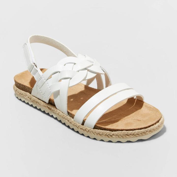 Girls' Donella Espadrille Footbed Sandals - Cat & Jack White