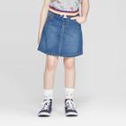 Girls' Pull-on Jean Skirt - Cat & Jack Medium Wash