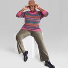 Women's Plus Size Textured Stitch Crewneck Pullover Sweater - Wild Fable Pink Multi