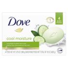 Dove Beauty Dove Cool Moisture Beauty Bar Soap Cucumber And Green Tea - 4pk
