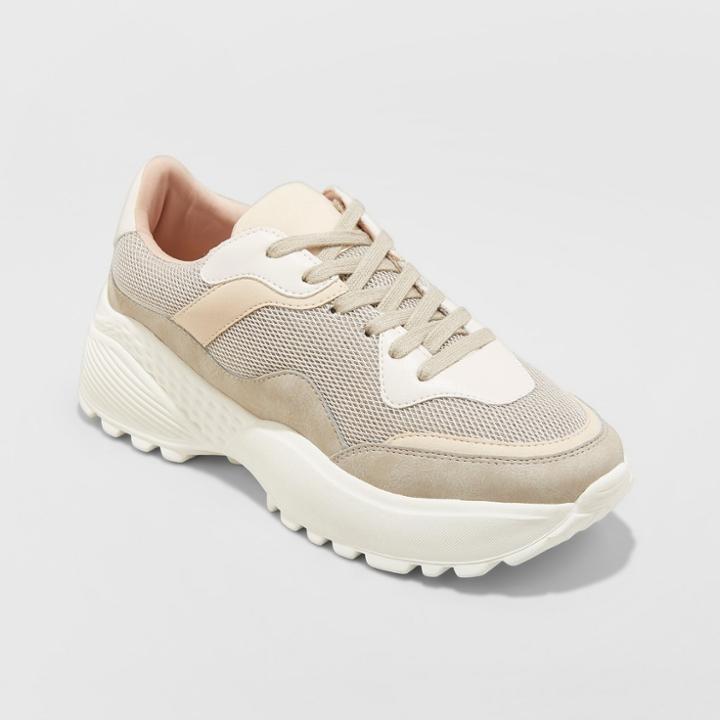 Women's Freshee Wide Width Sneakers - Wild Fable Gray 11w,