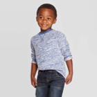 Toddler Boys' Brushed Jersey Knit Long Sleeve T-shirt - Cat & Jack Blue