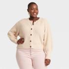 Women's Plus Size Button-down Cardigan - Universal Thread Cream