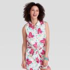 Women's Plus Size Sleeveless Blouse - Genuine Kids From Oshkosh - Cream