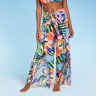 Women's Tie-front Cover Up Pants - Kona Sol Abstract Tropical Print