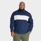 Men's Big & Tall Rugby Polo Shirt - Goodfellow & Co Blue