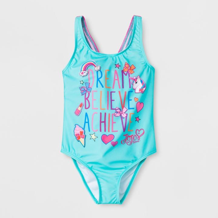 Girls' Jojo Siwa One Piece Swimsuit - Blue