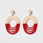 Sugarfix By Baublebar Embellished Hoop Earrings - Red, Women's