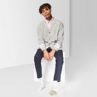 Men's S Long Sleeve Oversized V-neck Cardigan - Original Use Folkstone Gray