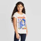 Dc Comics Girls' Wonder Woman Power T-shirt - Off-white Xs, Girl's, Beige