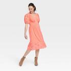 Women's Short Sleeve A-line Dress - Knox Rose Peach