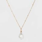 Pearl Pendant Necklace - A New Day Gold, Women's, White