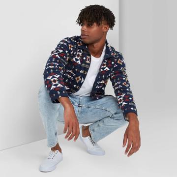 Men's Full-zip Fleece Jacket - Original Use Blue